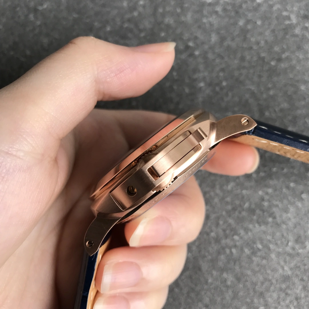 CBD Factory Panerai Luminor Marina Blue Dial Blue Leather Strap Goldtech Bezel (PAM01112) 1:1 Super Clone – DDP.9010 Movement Bold 382